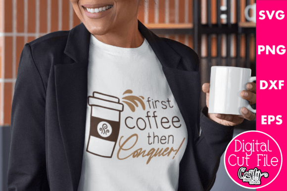 First Coffee Than Conquer: A Bold Design for Real Embroidery Projects