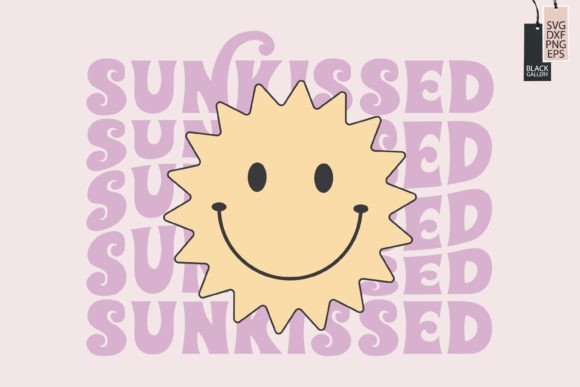 Sunkissed PNG, Retro Summer Quote for Real Embroidery Projects